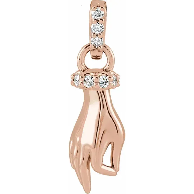 302 Fine Jewelry Necklaces Good Karma Hand of Buddha Natural Diamond Necklace or Pendant Charm 14K Rose White Yellow Gold or Silver 302 Fine Jewelry Necklaces Good Karma Hand of Buddha Natural Diamond Necklace or Pendant Charm 14K Rose White Yellow Gold or Silver