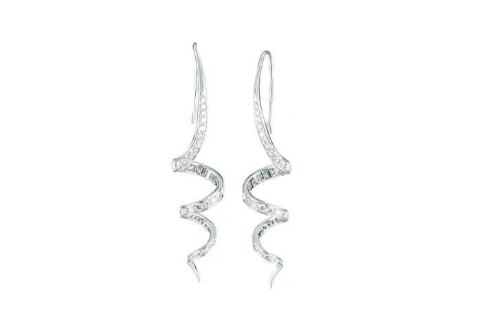4 ctw Diamond Swirl Earrings Crown Jewels Coin Earrings