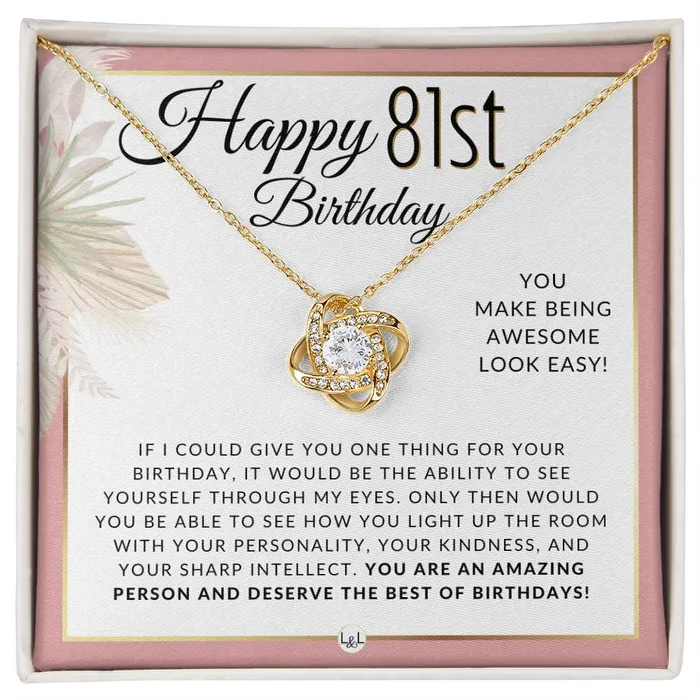 81st Birthday Gift For Her Necklace For 81 Year Old Beautiful Womans Birthday Pendant Jewelry ShineOn Fulfillment Necklaces