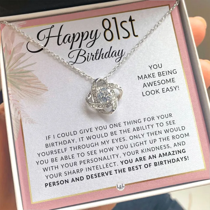 81st Birthday Gift For Her Necklace For 81 Year Old Beautiful Womans Birthday Pendant Jewelry ShineOn Fulfillment Necklaces