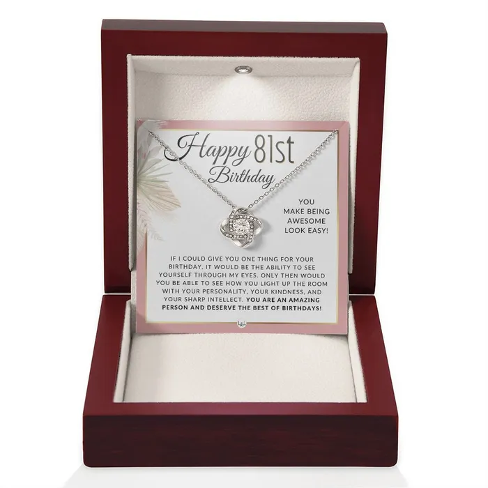 81st Birthday Gift For Her Necklace For 81 Year Old Beautiful Womans Birthday Pendant Jewelry ShineOn Fulfillment Necklaces