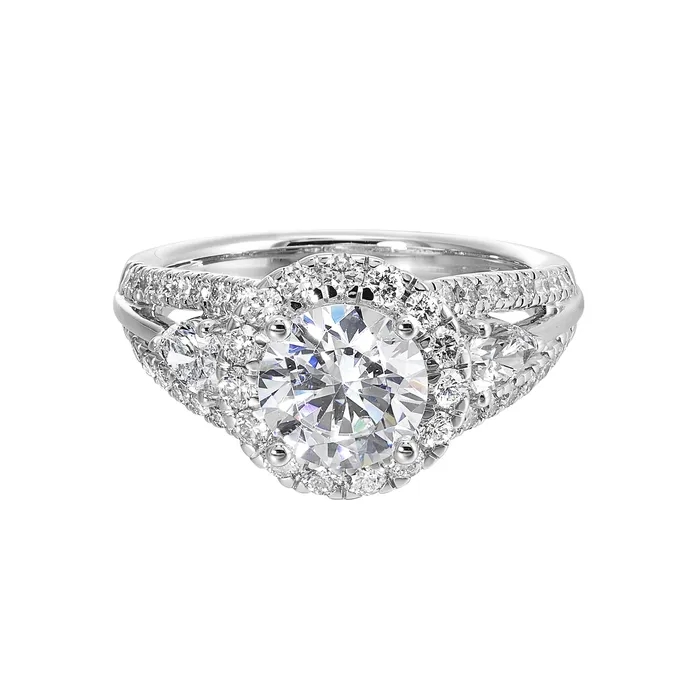 Alpha Labgrown Diamonds Alpha 14K White Gold 269ctw Round Halo Lab Grown Diamond Engagement Ring Rings Alpha Labgrown Diamonds Alpha 14K White Gold 269ctw Round Halo Lab Grown Diamond Engagement Ring Rings