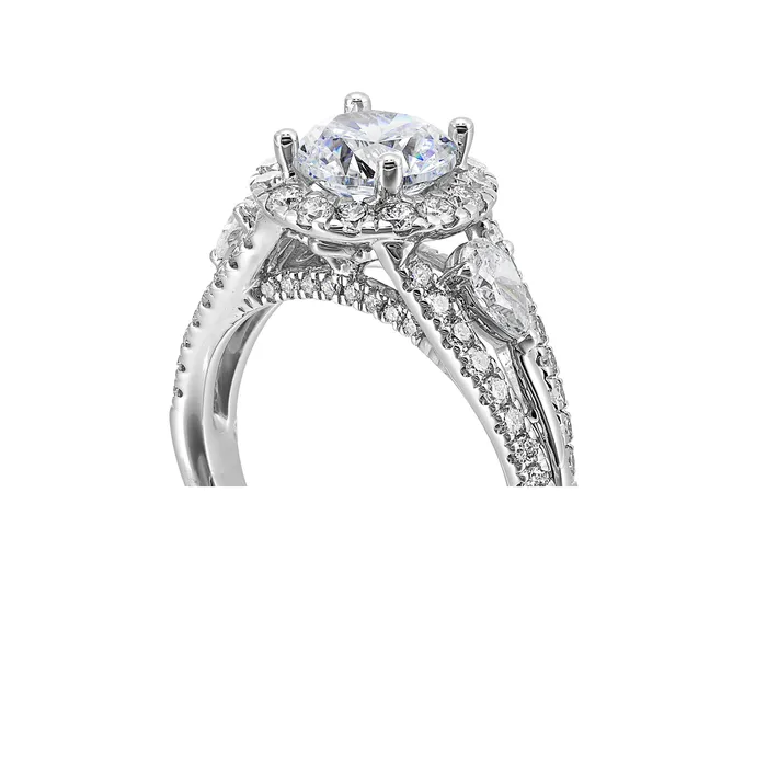 Alpha Labgrown Diamonds Alpha 14K White Gold 269ctw Round Halo Lab Grown Diamond Engagement Ring Rings Alpha Labgrown Diamonds Alpha 14K White Gold 269ctw Round Halo Lab Grown Diamond Engagement Ring Rings