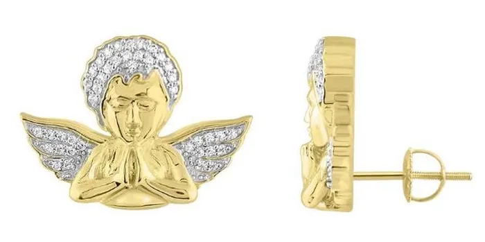 AV Earrings LADIES STUD EARRINGS 025CT ROUND DIAMOND 10K YELLOW GOLD