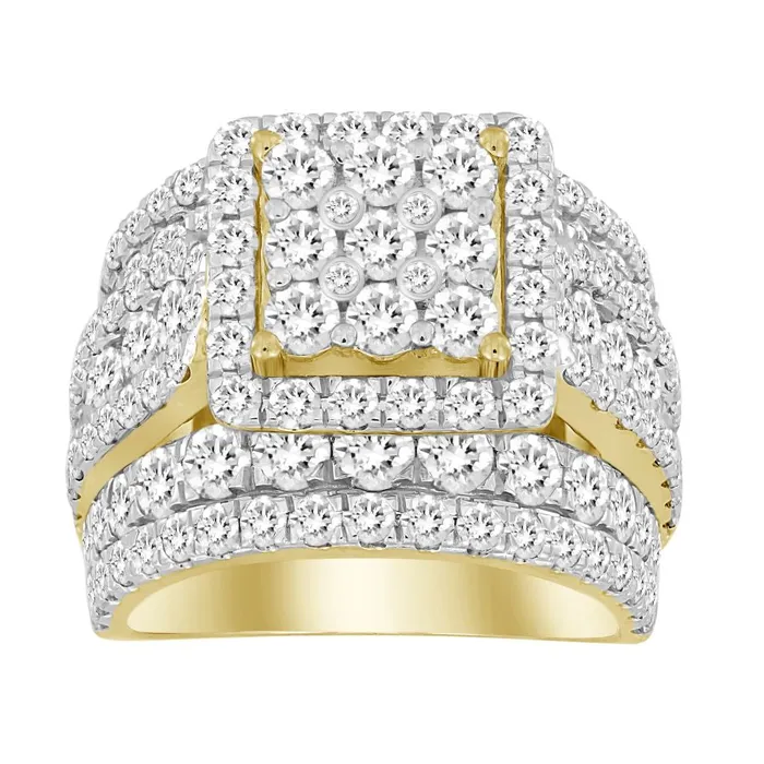 AV LADIES RING 500CT ROUND DIAMOND 10K YELLOW GOLD Rings