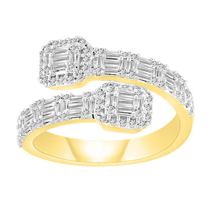 AV Rings LADIES BAND 075CT ROUNDBAGUETTE DIAMOND 14K YELLOW GOLD