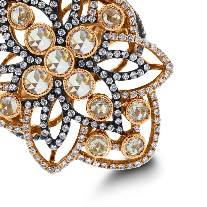 Beauvince Cassandra Diamond Ring 189 ct Diamonds in Rose Gold Beauvince Rings