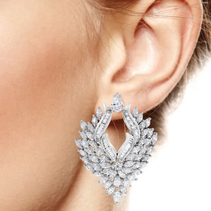 Beauvince Earrings Beauvince Ayana Diamond Earrings 1092 ct Diamonds in White Gold