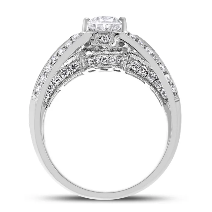 Beauvince Rings Bridget Engagement Ring 156 ct Oval ESI2 EGLUSA Diamond in White Gold