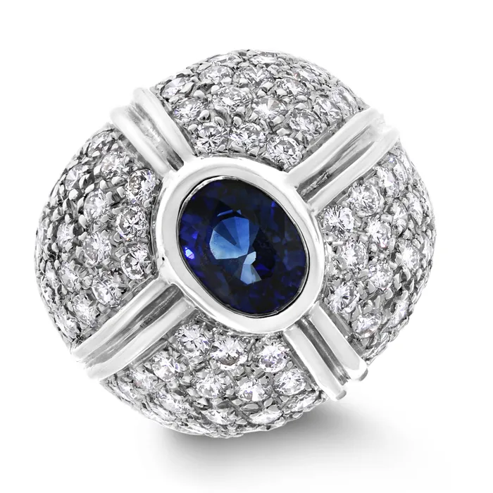 Beauvince Rings Starry Crossroads Diamond Sapphire Ring 360 ct Sapphire Diamonds in White Gold Beauvince Rings Starry Crossroads Diamond Sapphire Ring 360 ct Sapphire Diamonds in White Gold