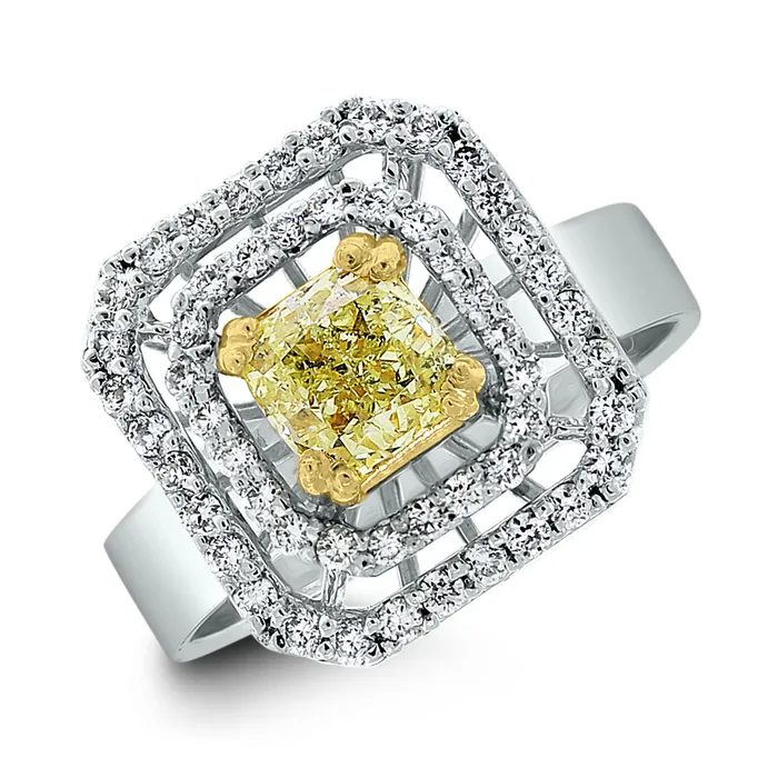 Beauvince Rings Summer Yellow White Diamond Ring 115 ct Diamonds in Gold Beauvince Rings Summer Yellow White Diamond Ring 115 ct Diamonds in Gold