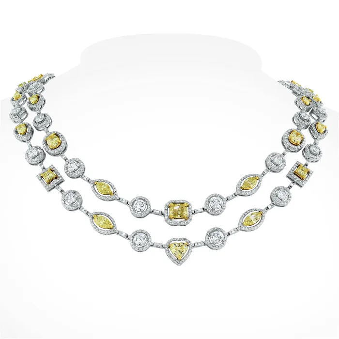 Beauvince Rings Summer Yellow White Diamond Ring 115 ct Diamonds in Gold