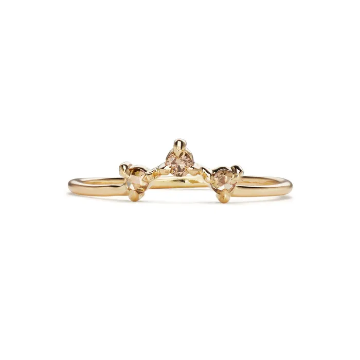 BRUCE Rings Brown Champagne Diamond Willow Ring