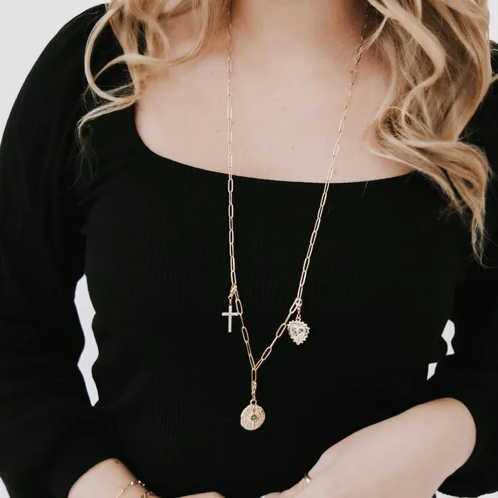 Charm Necklaces Jewelry Mini Gold Charm Bar Bundle Wholesale