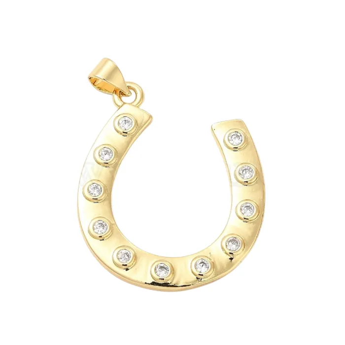 Charm Necklaces pau jewelry Horseshoe charm Large