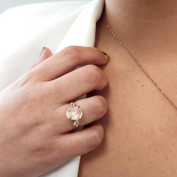 Clear Quartz Crystal Ring Uniquelan Jewelry Rings