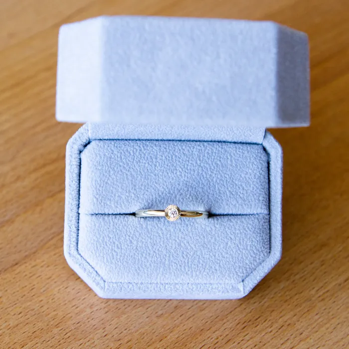 Corey Egan Medium Aurora Diamond Stacking Ring in Yellow Gold Rings