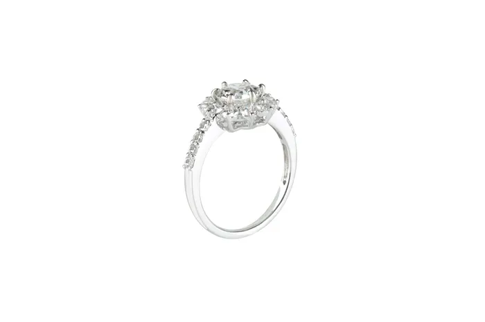Crown Jewels Coin 2 ctw VintageStyle Diamond Engagement Ring 18k Rings