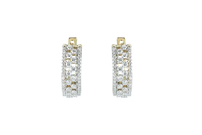 Crown Jewels Coin Earrings 1 ctw Diamond Earrings 14k Gold