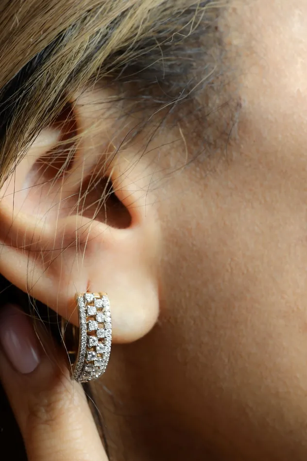 Crown Jewels Coin Earrings 1 ctw Diamond Earrings 14k Gold