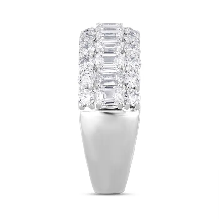 Crown Jewels Coin Rings 14K WHITE GOLD 2 12CT ROUNDEMERALD DIAMOND LADIES BAND Crown Jewels Coin Rings 14K WHITE GOLD 2 12CT ROUNDEMERALD DIAMOND LADIES BAND