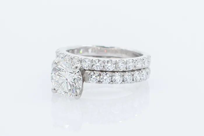 Crown Jewels Coin Rings 3 ctw Ladies Diamond Wedding Ring Set