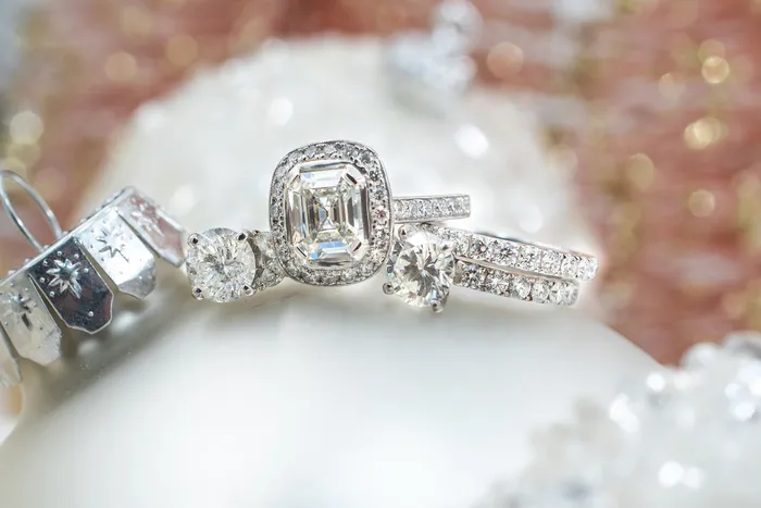 Crown Jewels Coin Rings 3 ctw Ladies Diamond Wedding Ring Set