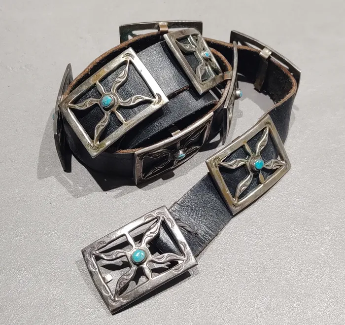 Crown Jewels Coin Rings Sterling Silver Navajo Concho Belt Handmade Native American Crown Jewels Coin Rings Sterling Silver Navajo Concho Belt Handmade Native American