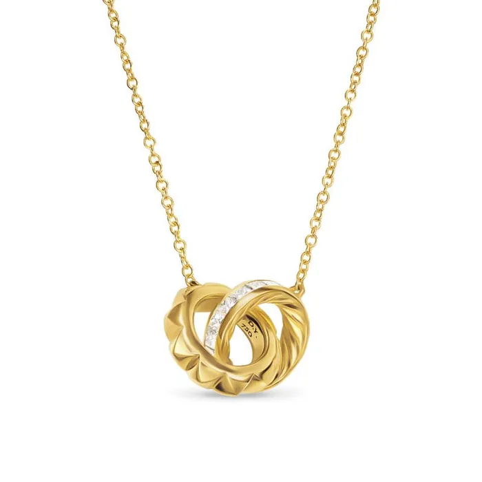 David Yurman Crossover Chain Necklace in Yellow Gold with Diamonds 185mm DAVID YURMAN INC Necklaces David Yurman Crossover Chain Necklace in Yellow Gold with Diamonds 185mm DAVID YURMAN INC Necklaces