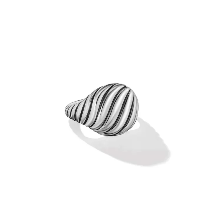 DAVID YURMAN INC Rings David Yurman Sculpted Cable Pinky Ring in Sterling Silver DAVID YURMAN INC Rings David Yurman Sculpted Cable Pinky Ring in Sterling Silver