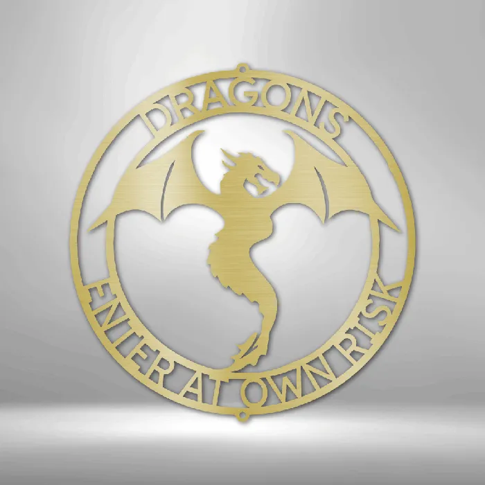 Dragon Sign Personalized Metal Name Sign Ring of Text Monogram My Easy Monogram Rings
