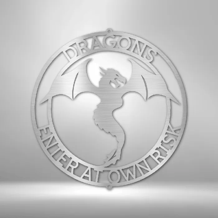 Dragon Sign Personalized Metal Name Sign Ring of Text Monogram My Easy Monogram Rings