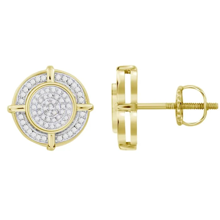 Earrings AV LADIES STUD EARRINGS 033CT ROUND DIAMOND 10K YELLOW GOLD
