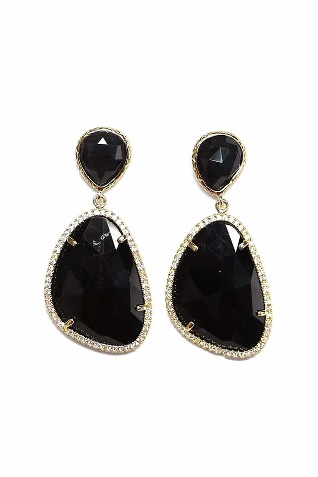 Earrings Eye Candy LA Alyosha Earrings Black