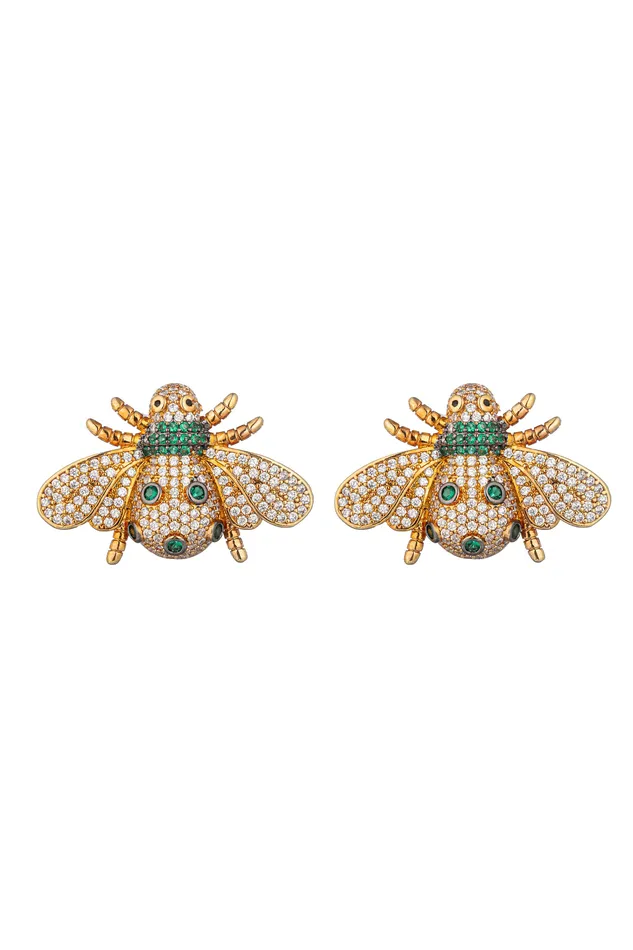 Earrings Eye Candy LA Bee CZ Stud Earrings