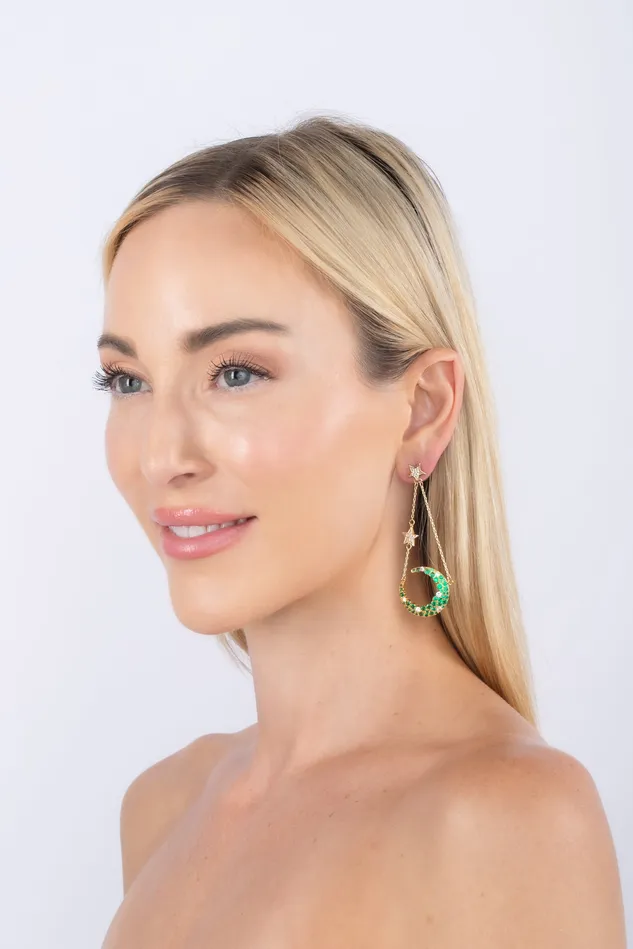Earrings Eye Candy LA Nevaeh Earrings Blue
