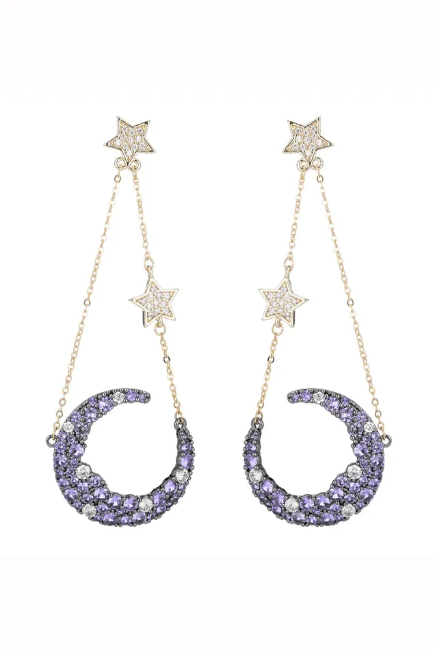 Earrings Eye Candy LA Nevaeh Earrings Blue
