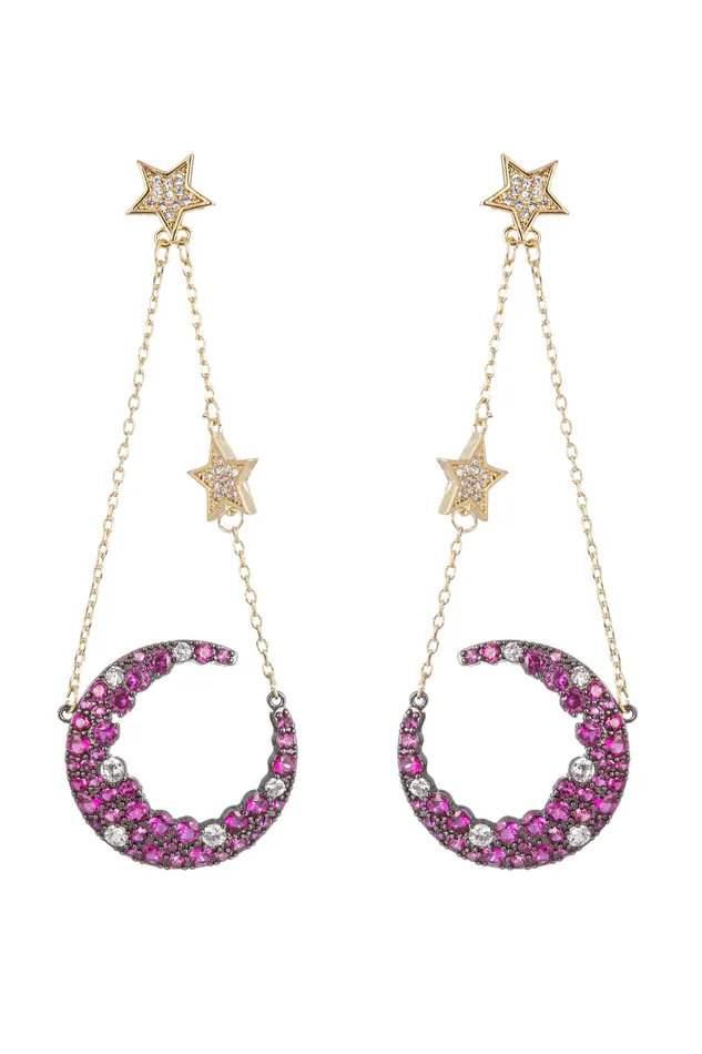 Earrings Eye Candy LA Nevaeh Earrings Blue