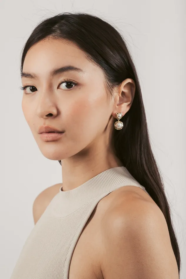 Earrings Eye Candy LA Pearla Drop Earrings