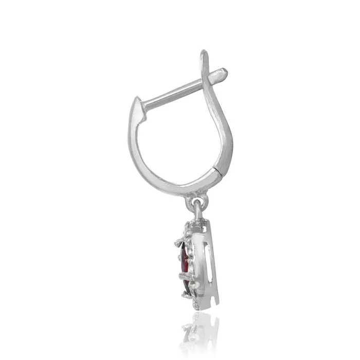 Earrings EZ5010 Callista Oval Cut Leverback CZ Earrings Teeda