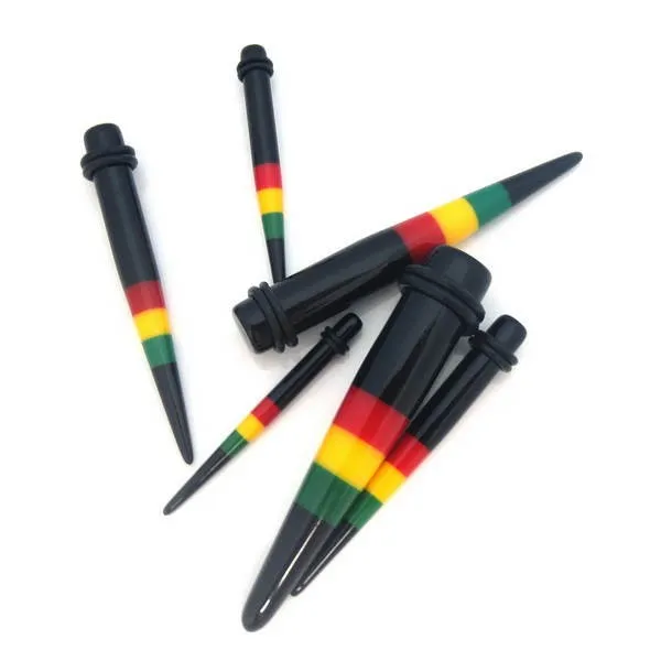 Earrings Glitters Acrylic Rasta Ear Stretchers
