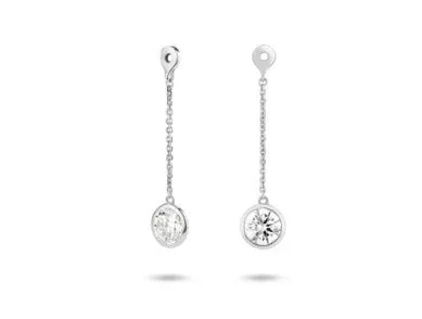 Earrings Lightbox 14K White Gold 100ctw Bezel Enhancers Style Lab Grown Diamond Earrings LIGHTBOX JEWELRY INC Earrings Lightbox 14K White Gold 100ctw Bezel Enhancers Style Lab Grown Diamond Earrings LIGHTBOX JEWELRY INC