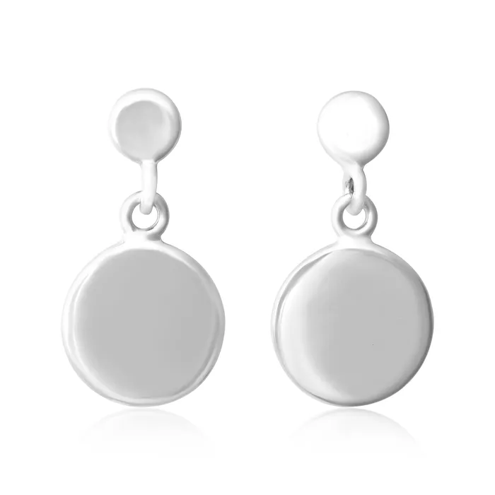 Earrings Teeda E7001 Dangling Disc Earrings