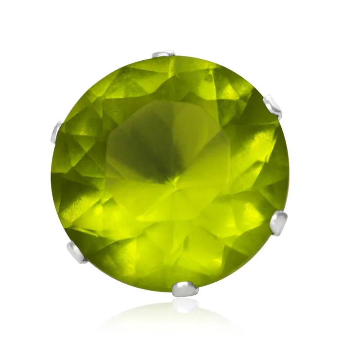 Earrings Teeda EZ2110 Round CZ Stud Earrings 12mm