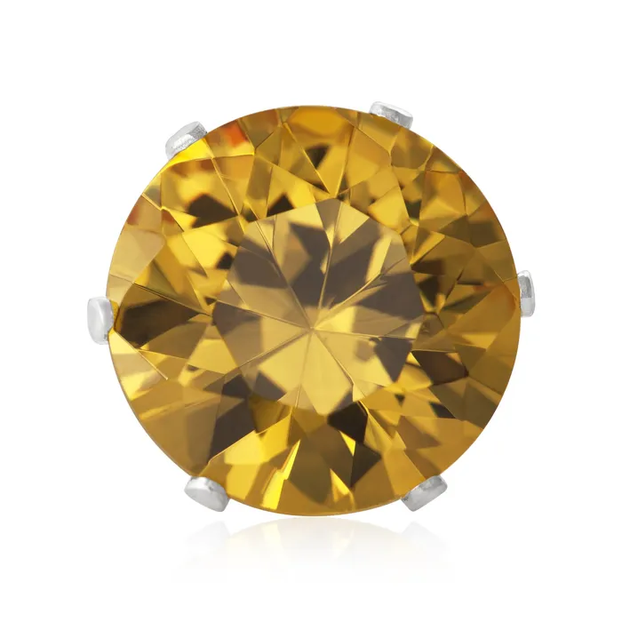 Earrings Teeda EZ2110 Round CZ Stud Earrings 12mm