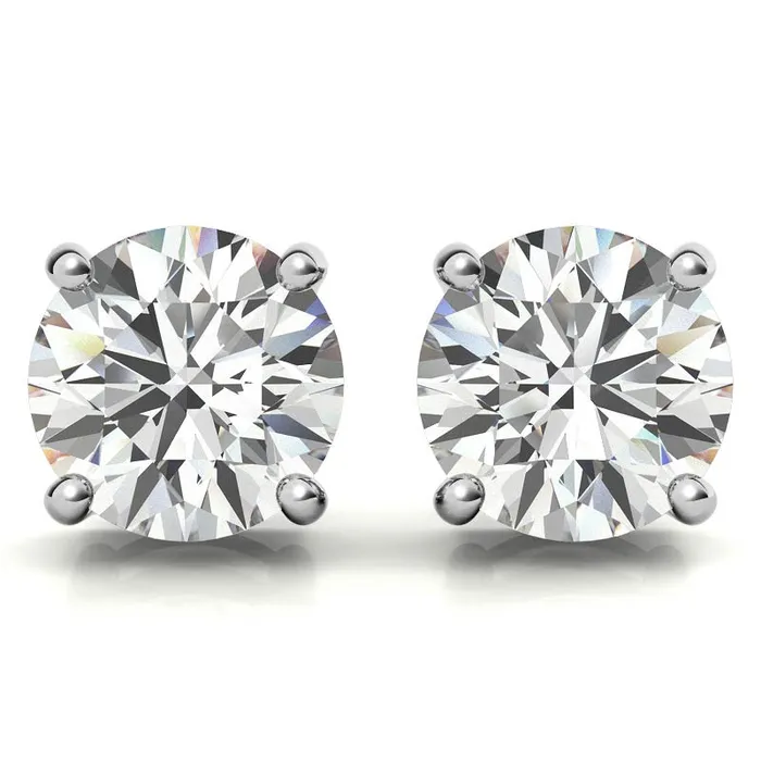 Earrings THOLLOT DIAMONDS AND FINE JEWELRY 10K White Gold 05ctw Diamond Stud Earrings in Four Prong Basket Settings Earrings THOLLOT DIAMONDS AND FINE JEWELRY 10K White Gold 05ctw Diamond Stud Earrings in Four Prong Basket Settings