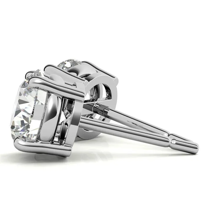 Earrings THOLLOT DIAMONDS AND FINE JEWELRY 10K White Gold 05ctw Diamond Stud Earrings in Four Prong Basket Settings Earrings THOLLOT DIAMONDS AND FINE JEWELRY 10K White Gold 05ctw Diamond Stud Earrings in Four Prong Basket Settings