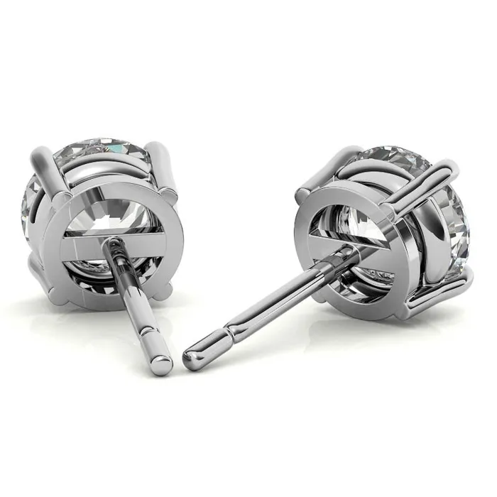 Earrings THOLLOT DIAMONDS AND FINE JEWELRY 10K White Gold 05ctw Diamond Stud Earrings in Four Prong Basket Settings Earrings THOLLOT DIAMONDS AND FINE JEWELRY 10K White Gold 05ctw Diamond Stud Earrings in Four Prong Basket Settings