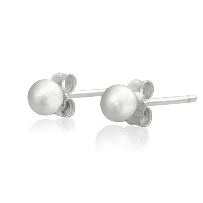 EBS040 Round Ball Stud Earrings 4mm Teeda Earrings