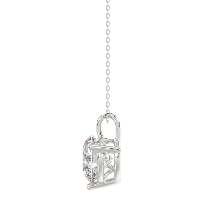 Ethos 14K WHITE GOLD 1 12CT ROUND DIAMOND LADIES SOLITAIRE PENDANT WITH CHAIN Necklaces Ethos 14K WHITE GOLD 1 12CT ROUND DIAMOND LADIES SOLITAIRE PENDANT WITH CHAIN Necklaces
